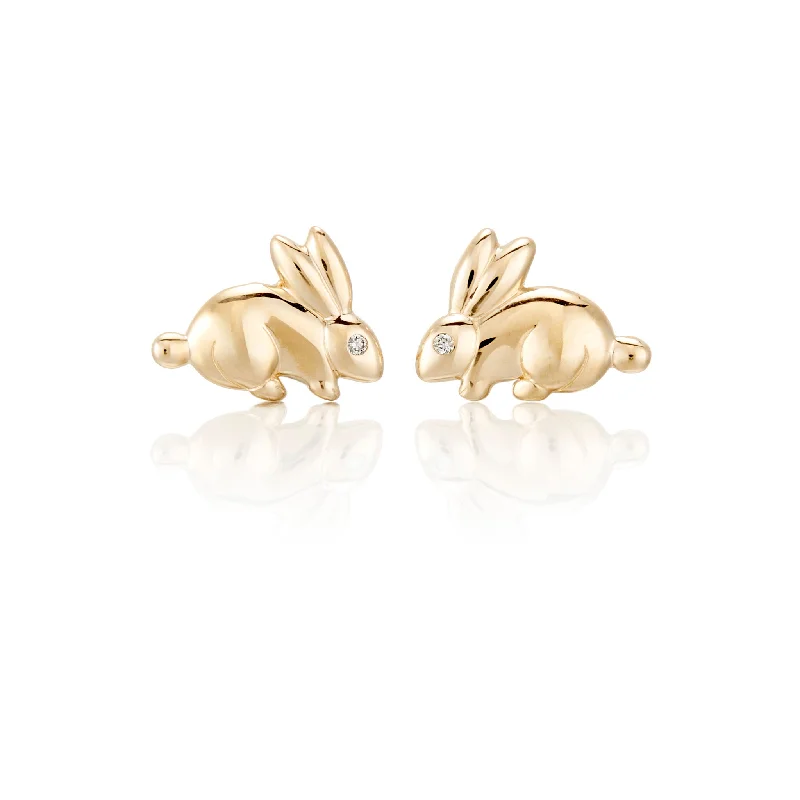 Child's Rabbit Stud Earrings