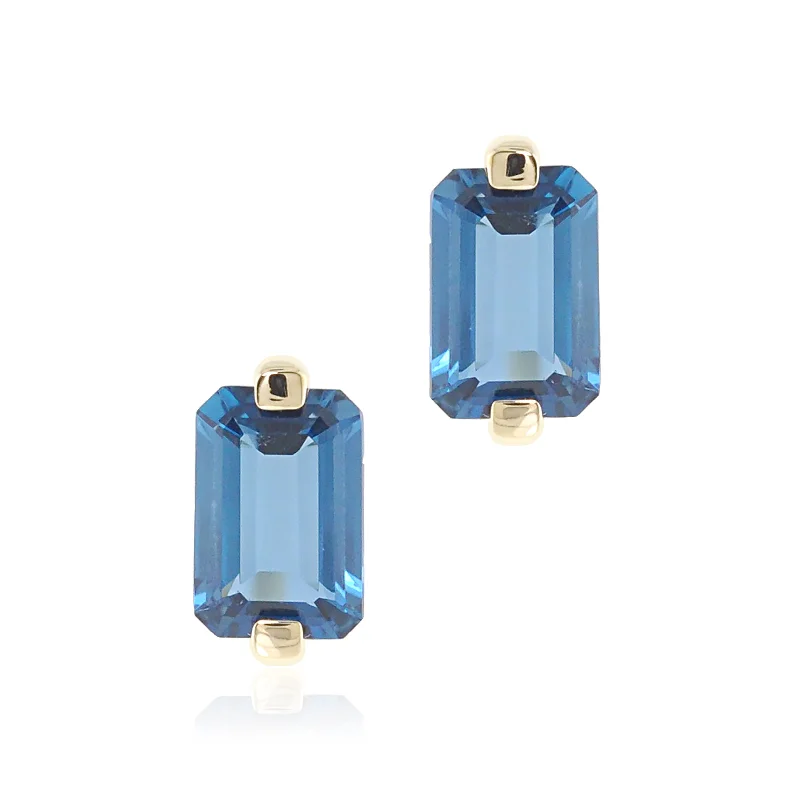 Jackie Earrings in London Blue Topaz