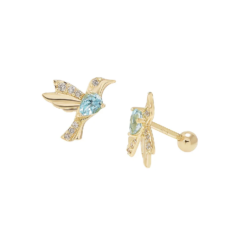 Child's Hummingbird Stud Earrings