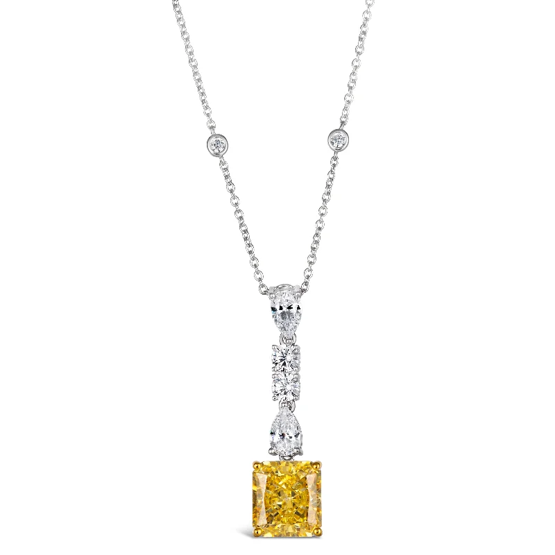 Angelique Canary Yellow Drop Necklace