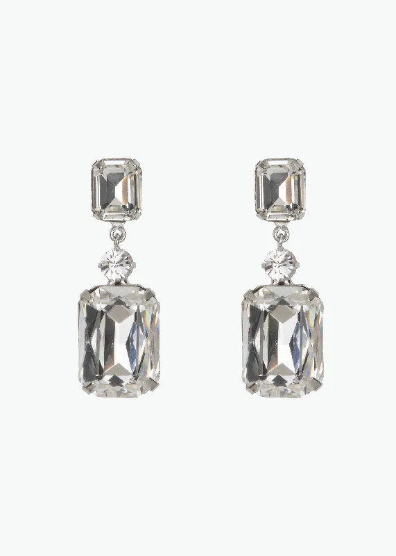 Justine Earrings -- Crystal