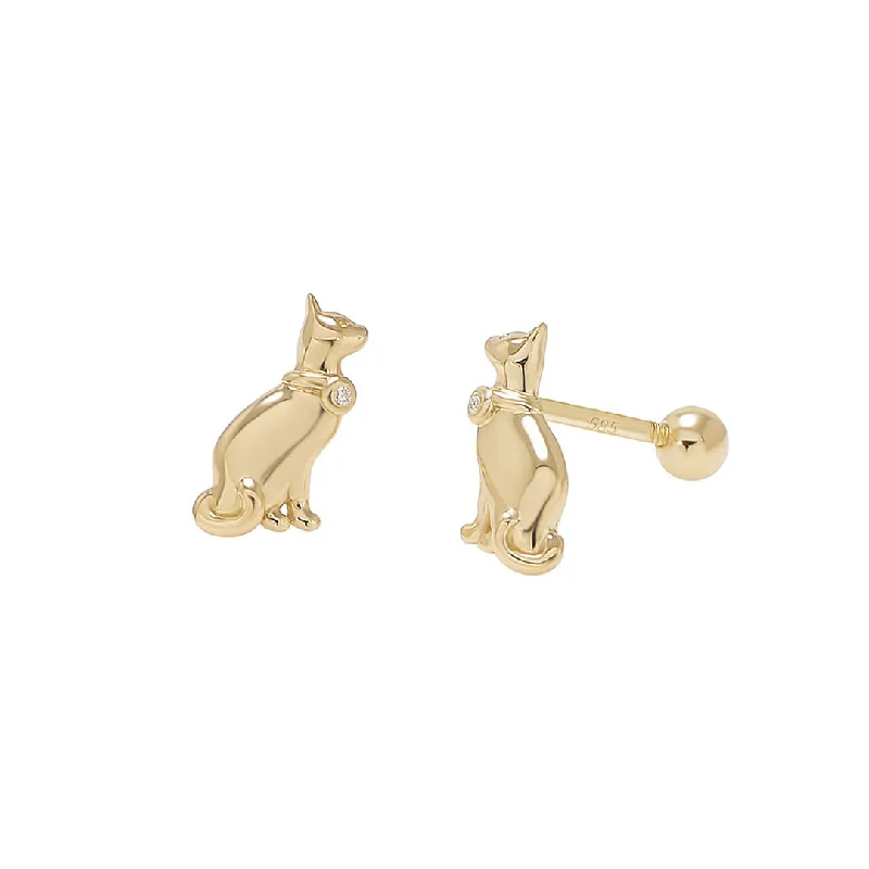 Child's Cat Stud Earrings