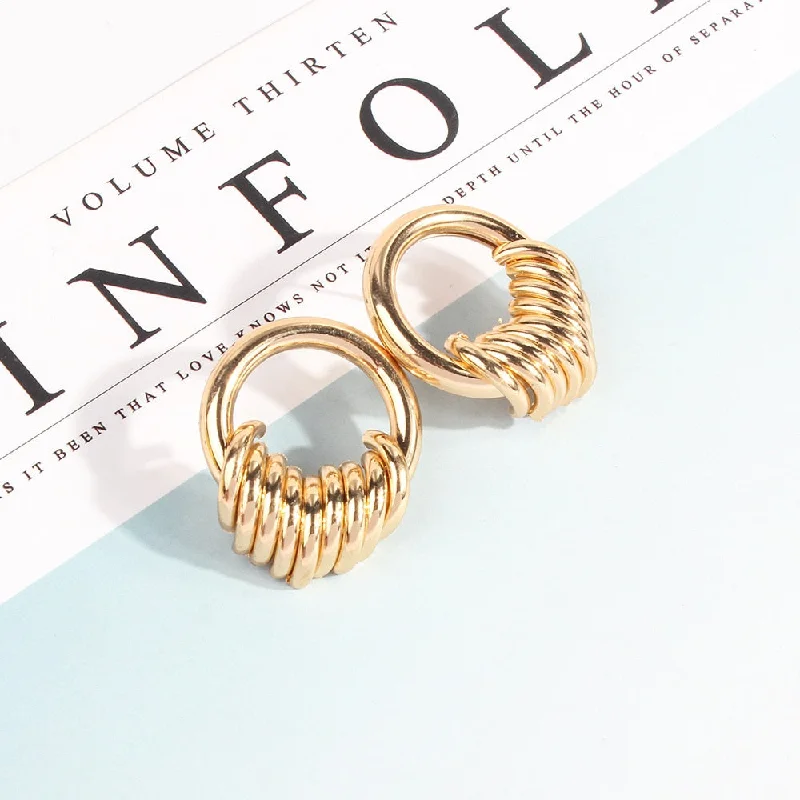 2019 New Concise Irregular Geometric Alloy Stud Earrings