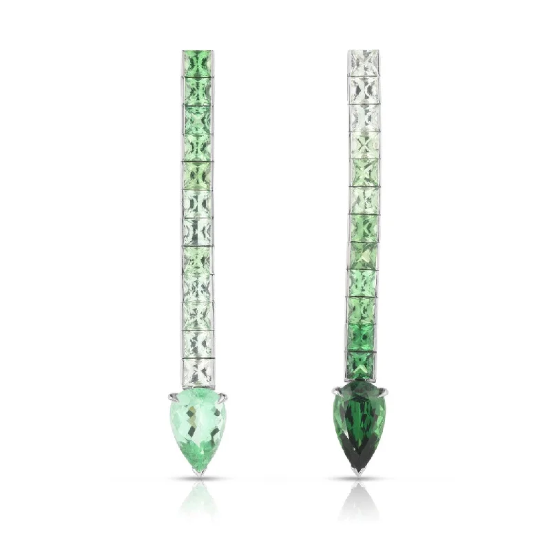 Tourmaline & Tsavorite Earrings