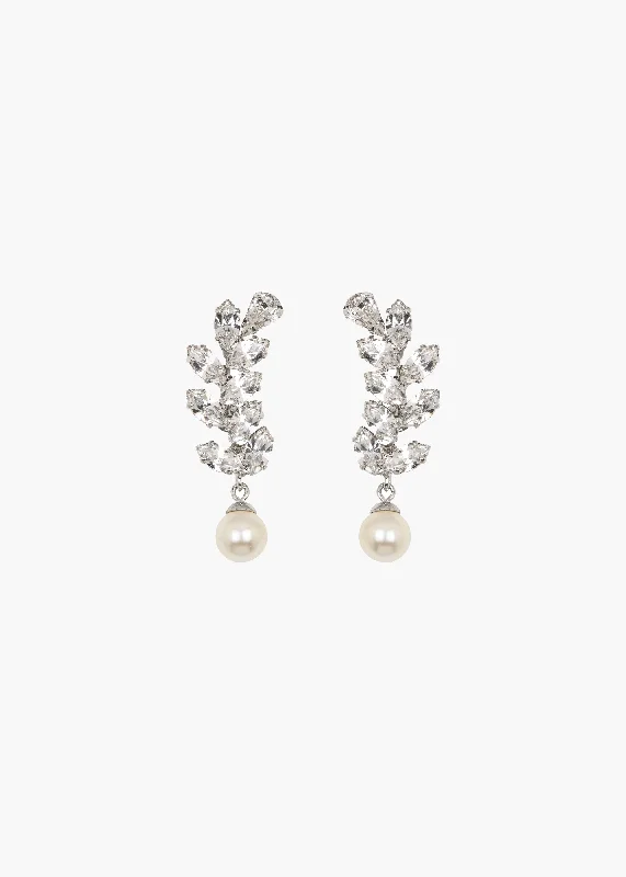 Verla Earrings -- Crystal