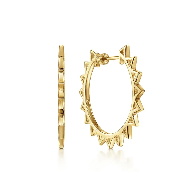 Gabriel & Co. Yellow Hoop Earrings