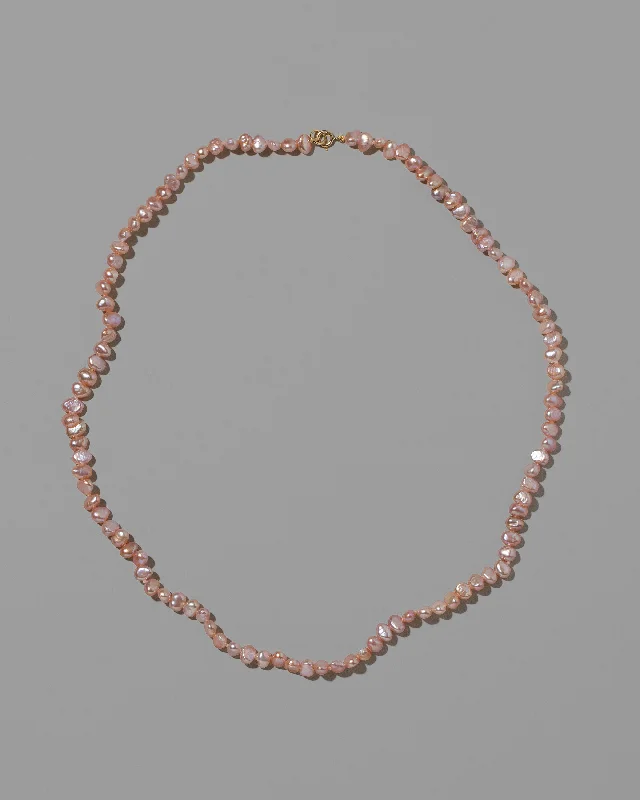 Baroque Pearl Necklace - Pink Peony