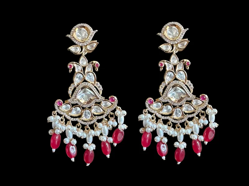 DER419 high quality Polki earrings ( READY TO SHIP)