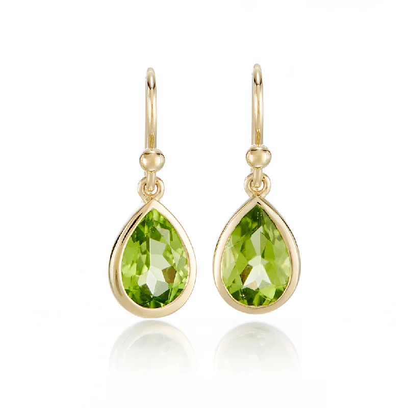 Teardrop Earrings in Peridot