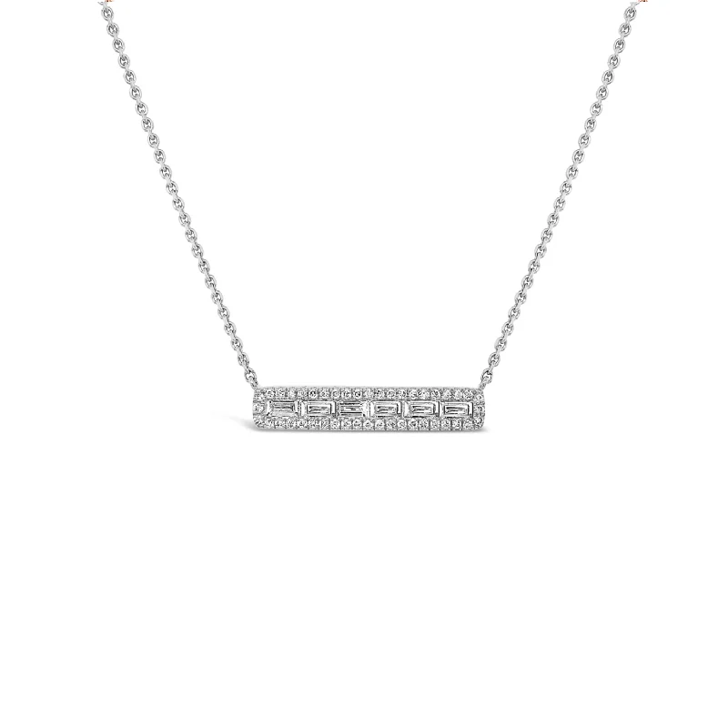 Diamond Baguette Bar Pendant