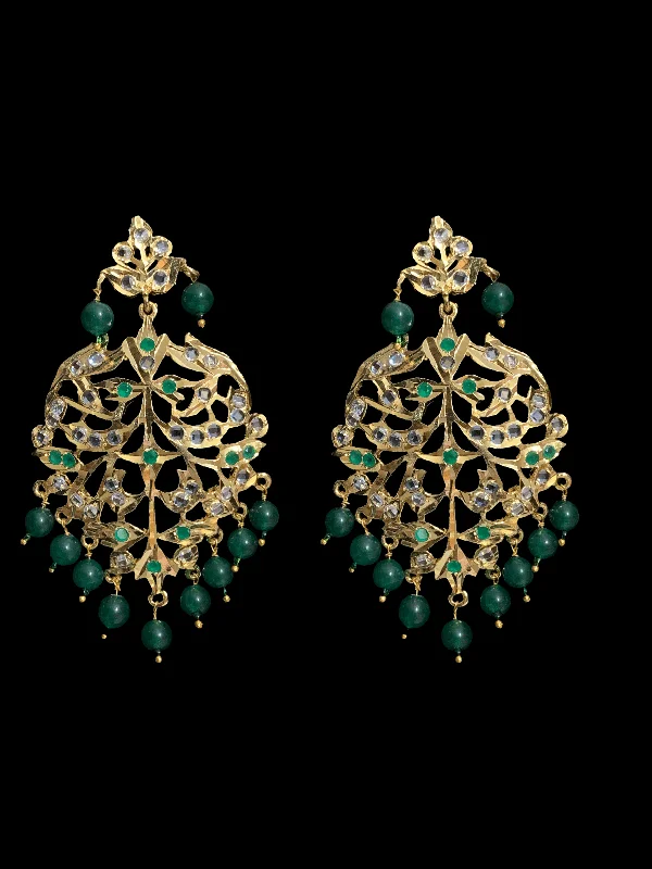 DER78 Aryana earrings in green    (SHIPS IN 4 WEEKS )