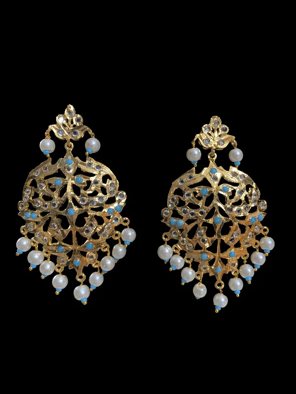 DER76 Aryana earrings in feroza  (SHIPS IN 4 WEEKS )