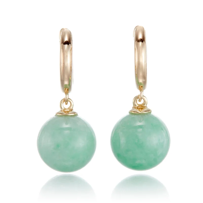 Soho Earrings in Apple Green Jade