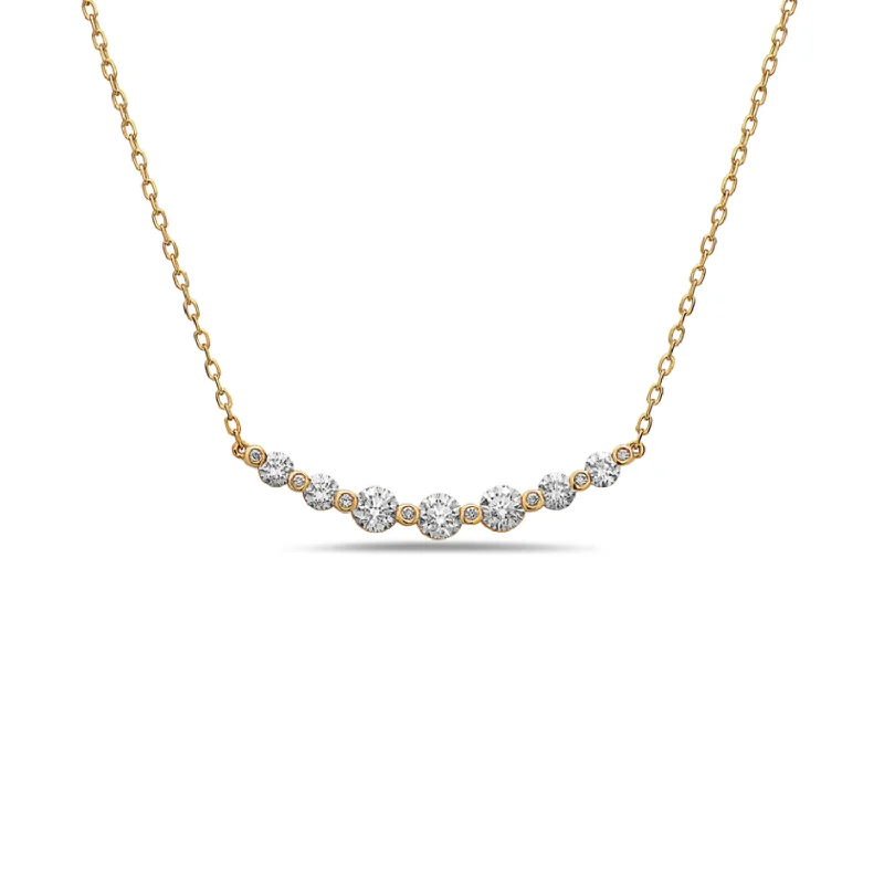 Diamond Curved Bar Necklace