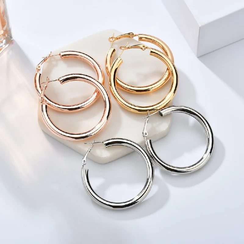 (Must Have Item for every occasion) 2019 Tube Hoop Earrings