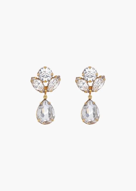 Rily Earrings -- Crystal Antique Gold