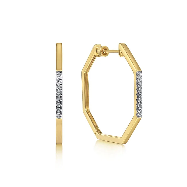 Gabriel & Co. Yellow Hoop Earrings