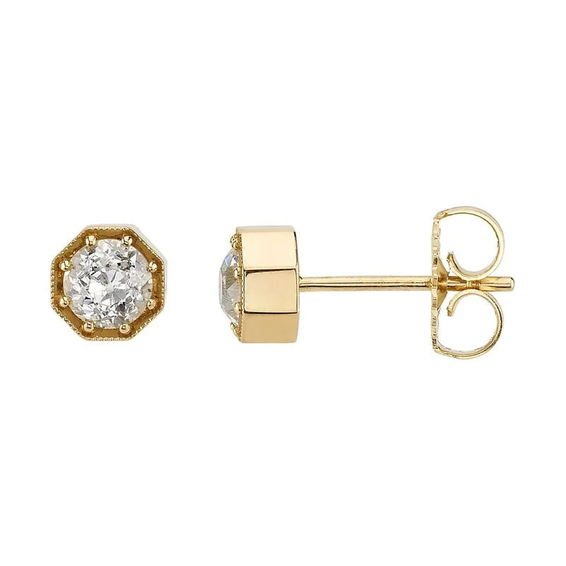 Single Stone Gemma Stud Earrings