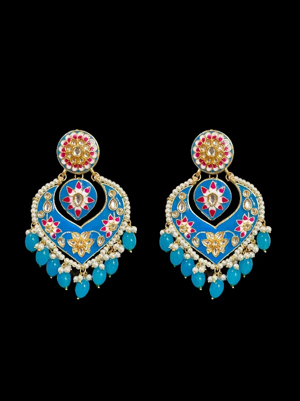 DER564 large sized kundan earrings ( READY TO SHIP )