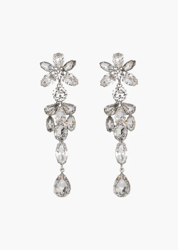 Violetta Earrings -- Crystal