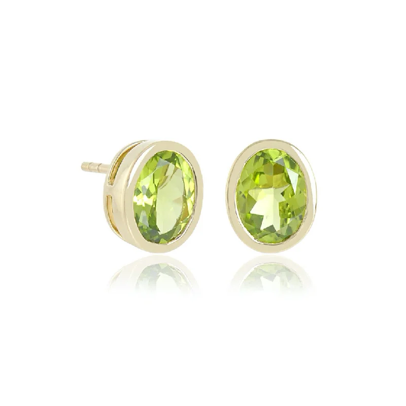 Joan Stud Earrings in Peridot