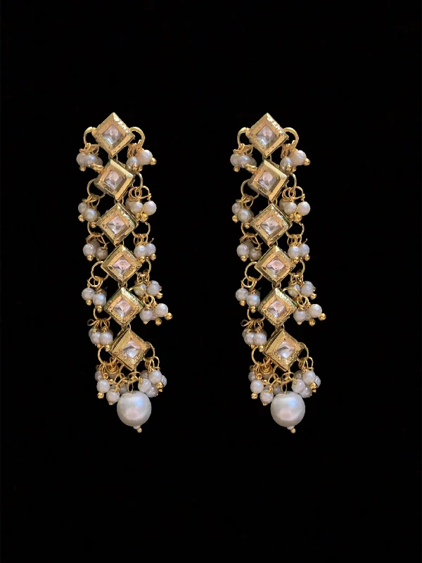 DER139 Kundan dangler earrings ( SHIPS IN 1 WEEK )