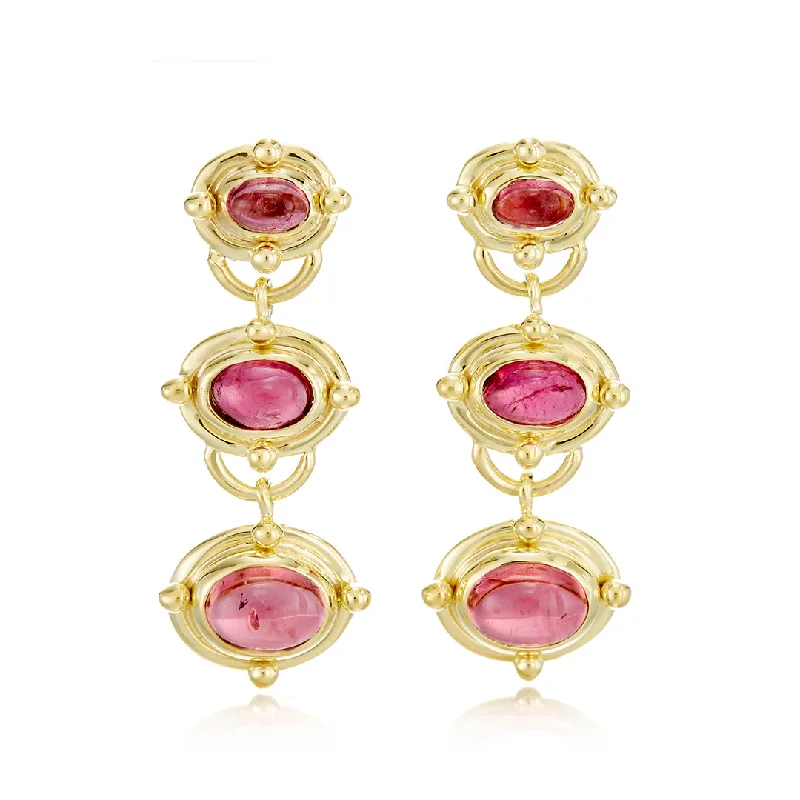 Pink Tourmaline Drop Earrings