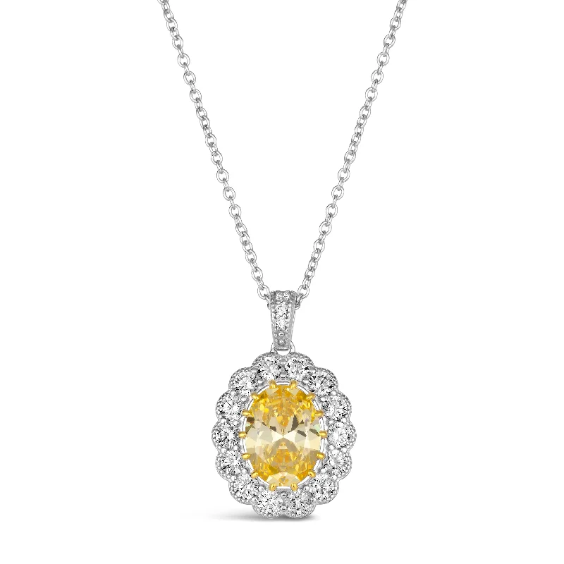 Kennedy 5 Carat Canary Yellow Pendant