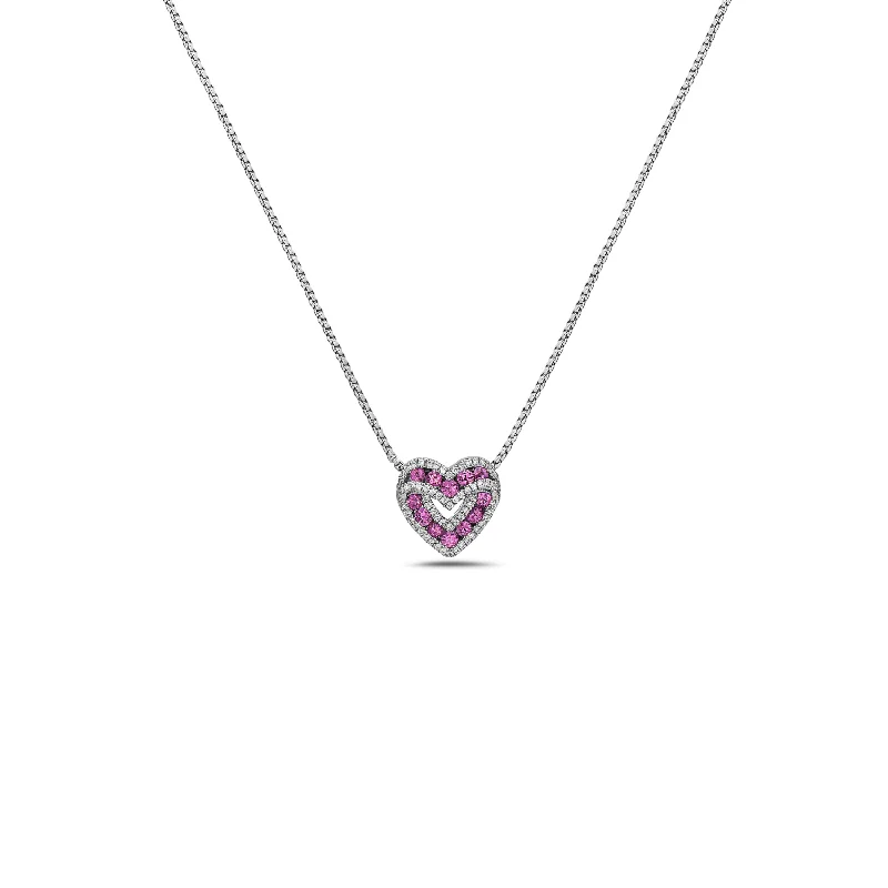 White Gold and Pink Sapphire