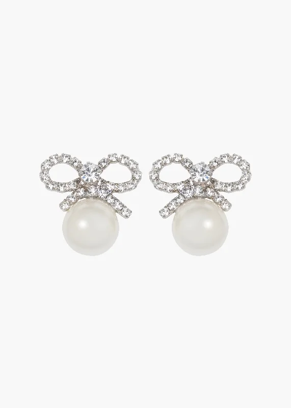 Candace Earrings -- Crystal Pearl