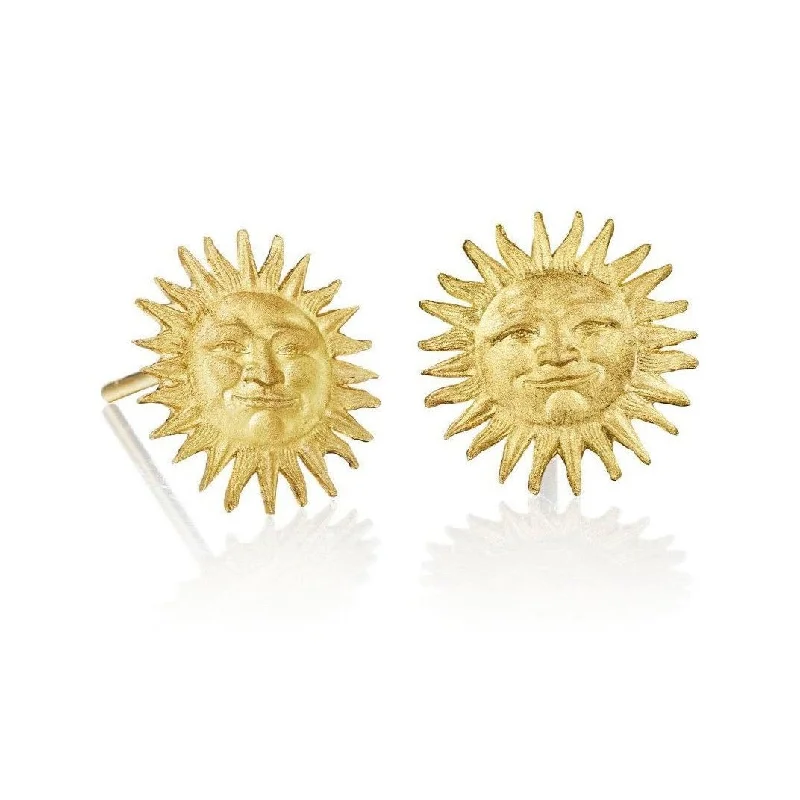 Tiny Sunface Stud Earrings