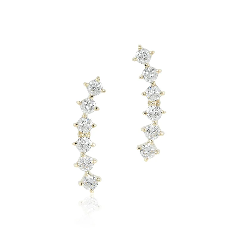 Diamond Curve Earrings