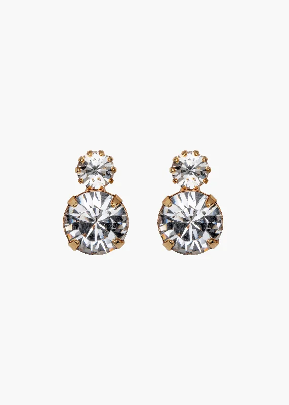 Mila Earrings -- Crystal Antique Gold