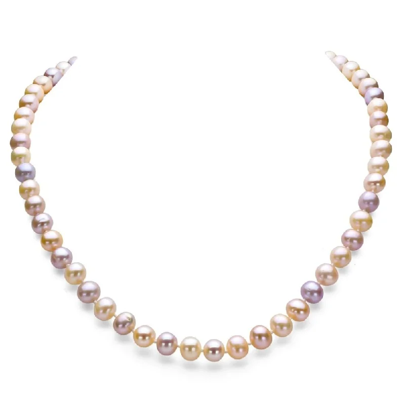 DaVonna 14k Gold 10-11mm Multi-Pink Freshwater Pearl Necklaces (Case of 3)