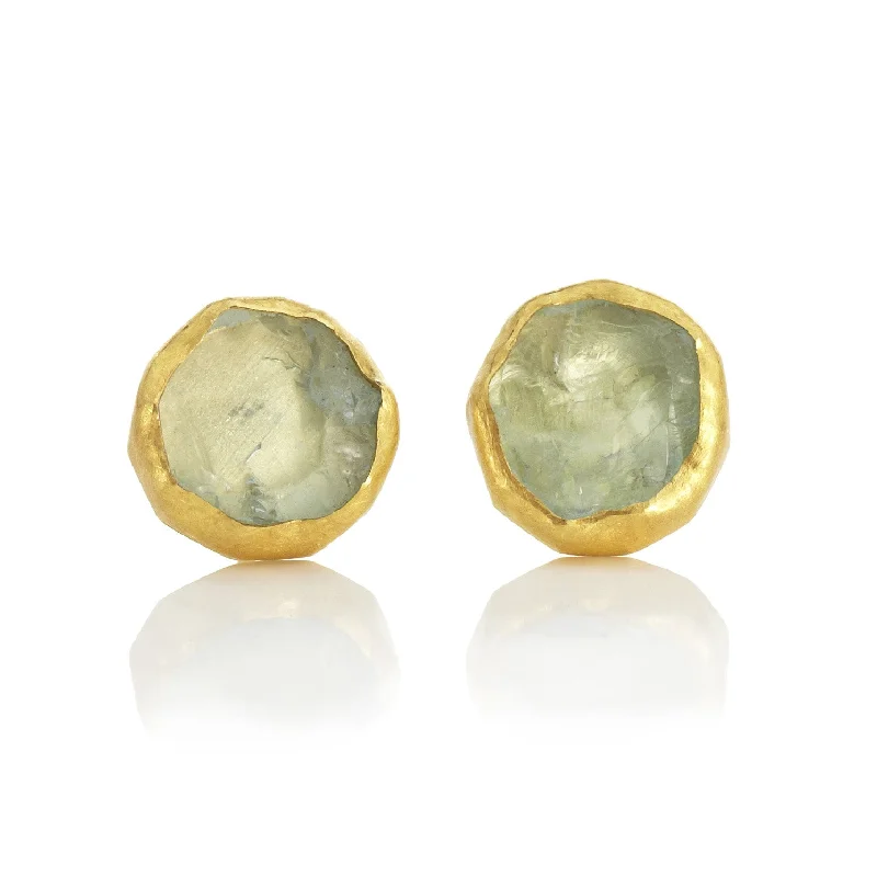 Petite Aquamarine Crystal Earrings