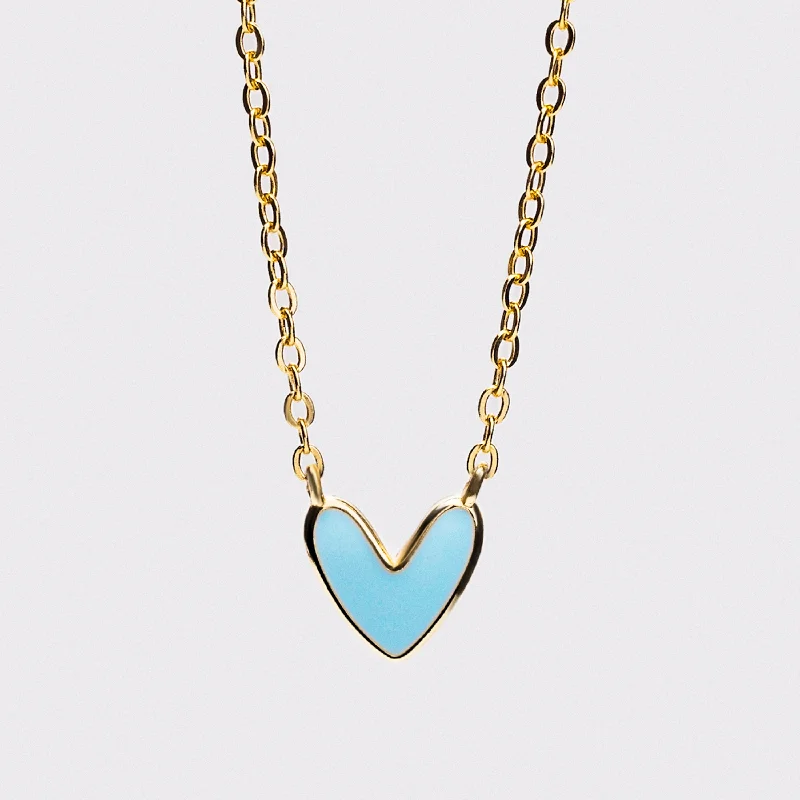 Blue Heart Necklace