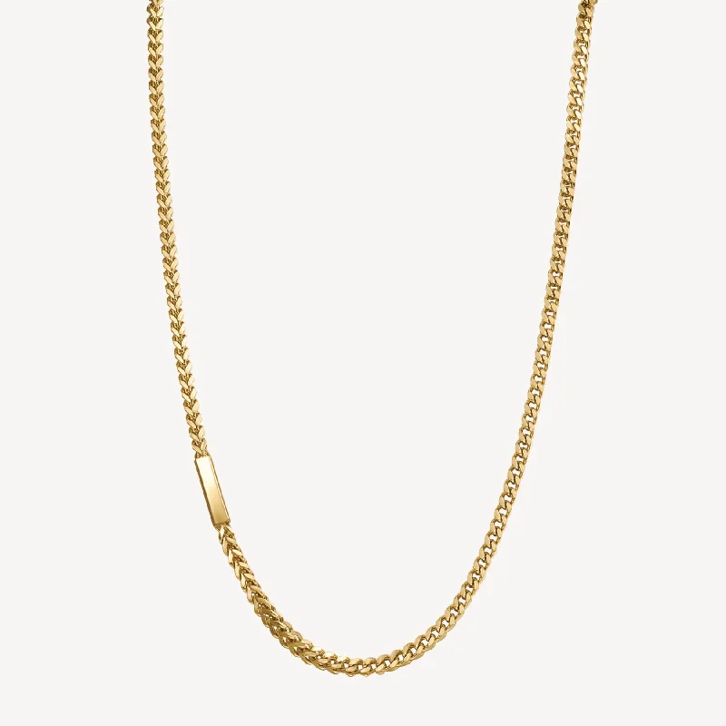 Wheat Chain Necklace in Gold Plated Stainless Steel