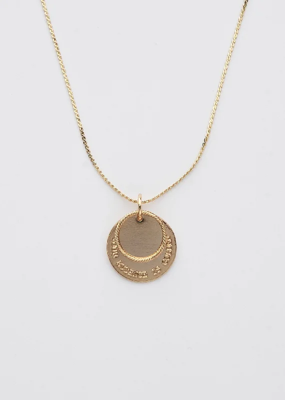 Your Essence is Golden Coin Necklace