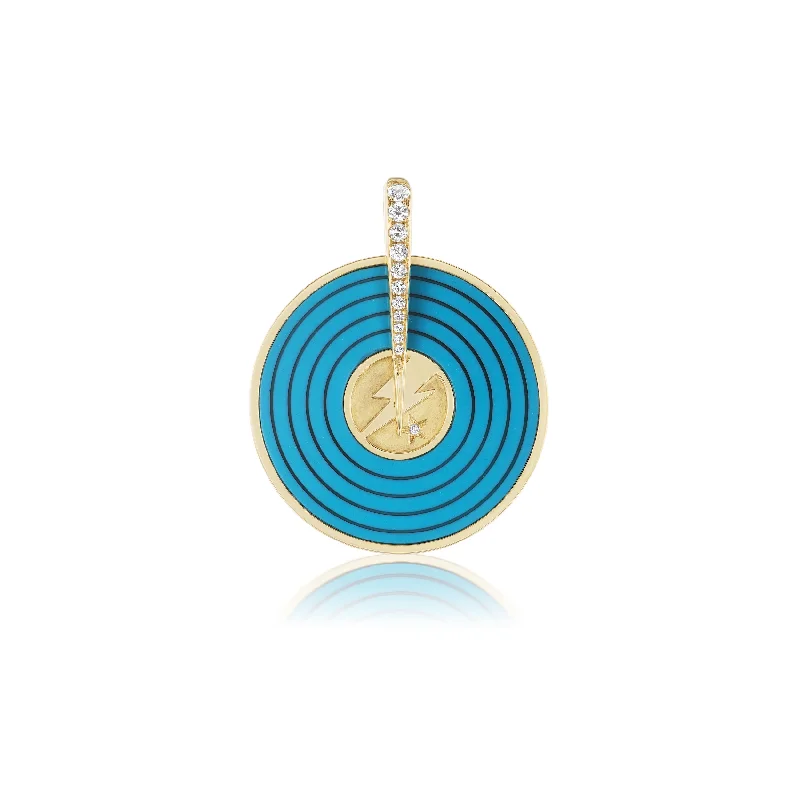 Spinning Record Pendant