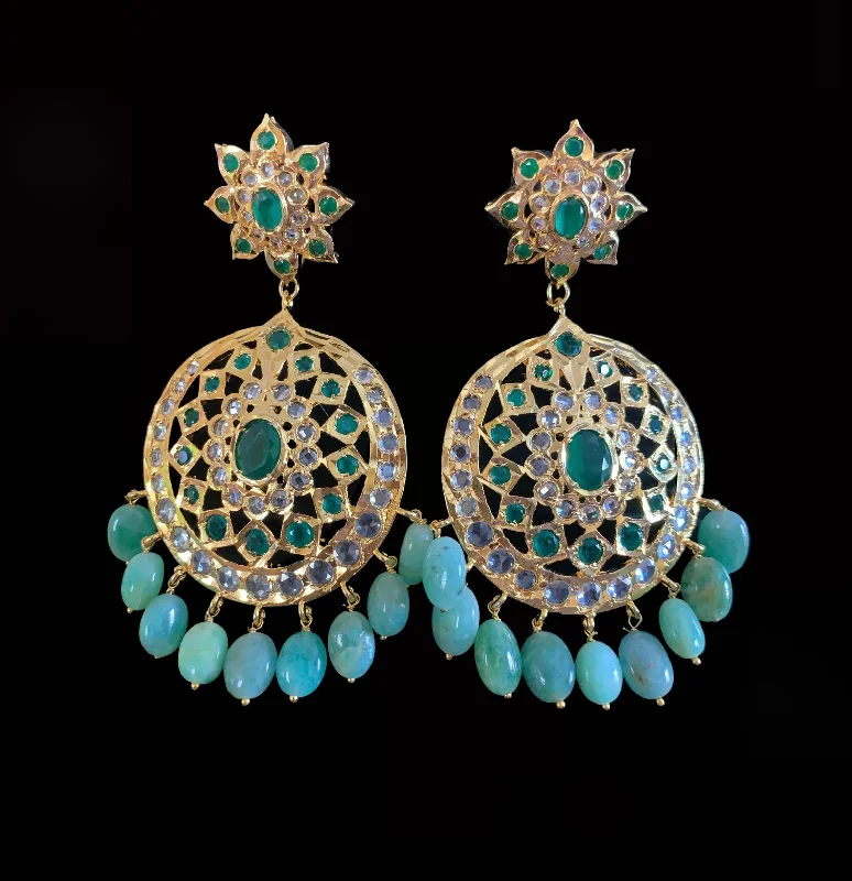 DER230 Hana emerald  earrings ( READY TO SHIP)