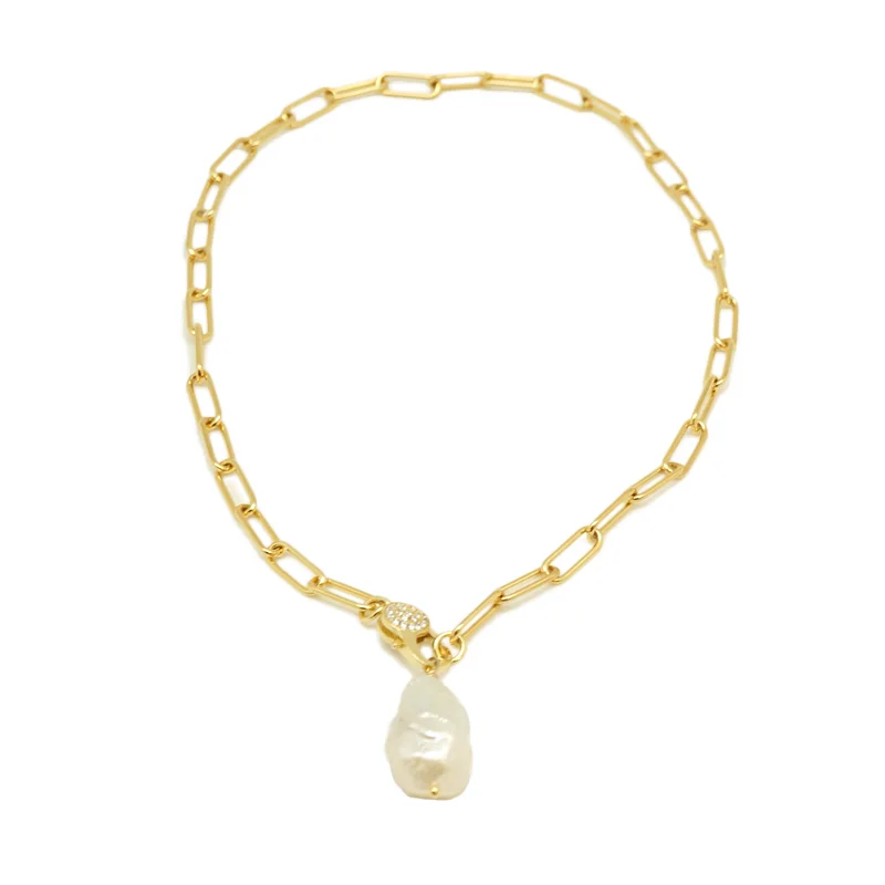 Pearl Link Clasp Choker