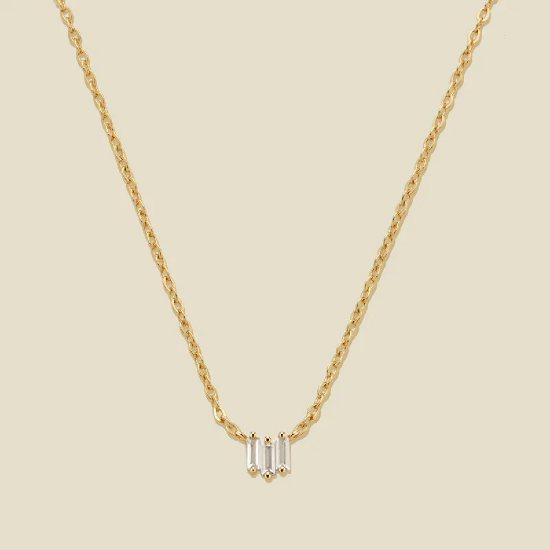 CZ Baguette Necklace | Final Sale