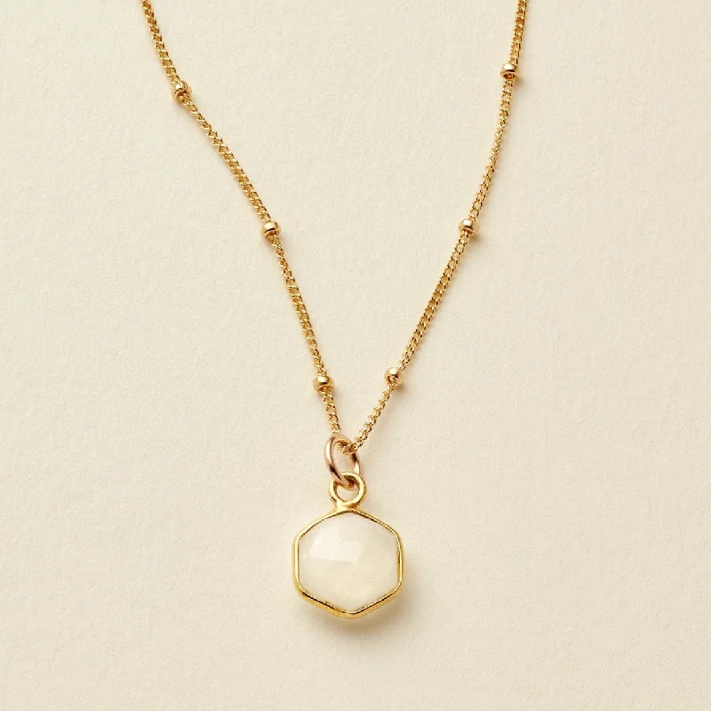 Moonstone Gemstone Necklace | Final Sale