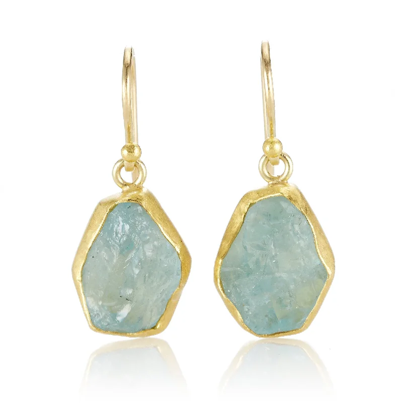 Aquamarine Crystal Drop Earrings