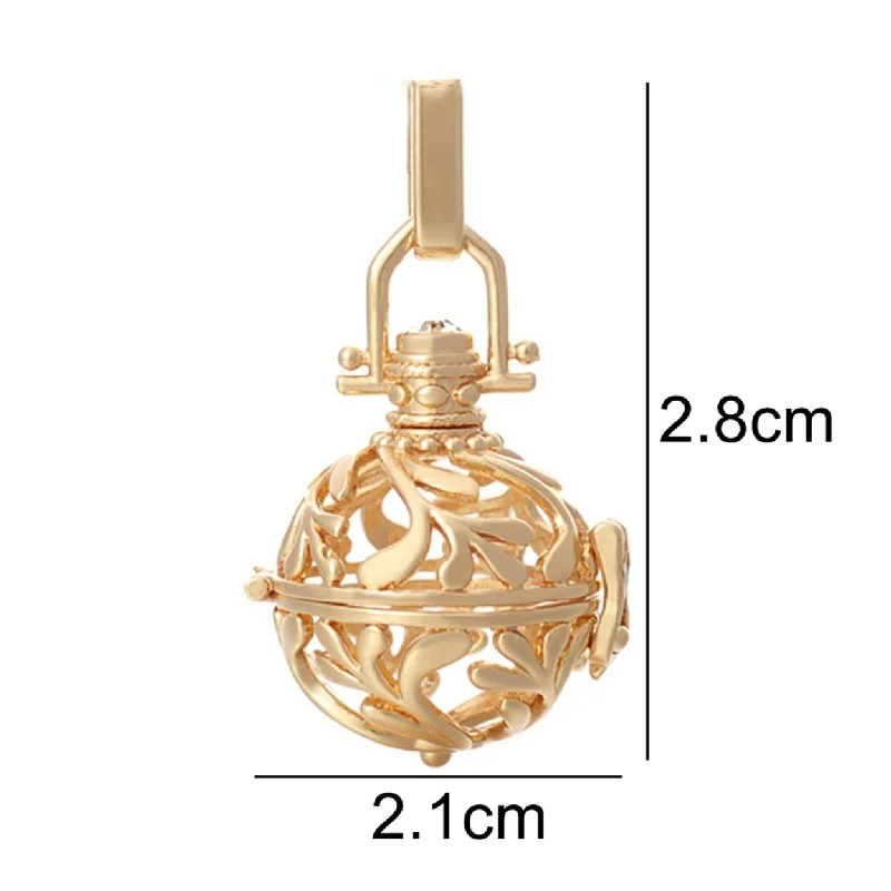 Pendant Hollow Bells Design Multipurpose Copper Fashion Necklaces Accessories For Girl - no