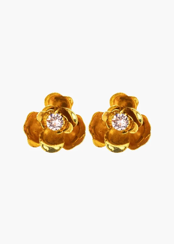 Lil Earrings -- Crystal Antique Gold