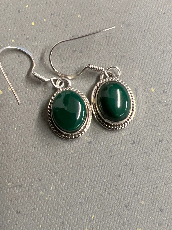 S/S Malachite Earrings