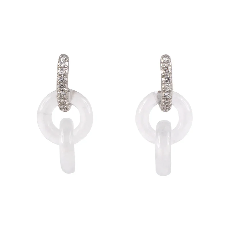 Carvin French Diamond & Crystal Earrings