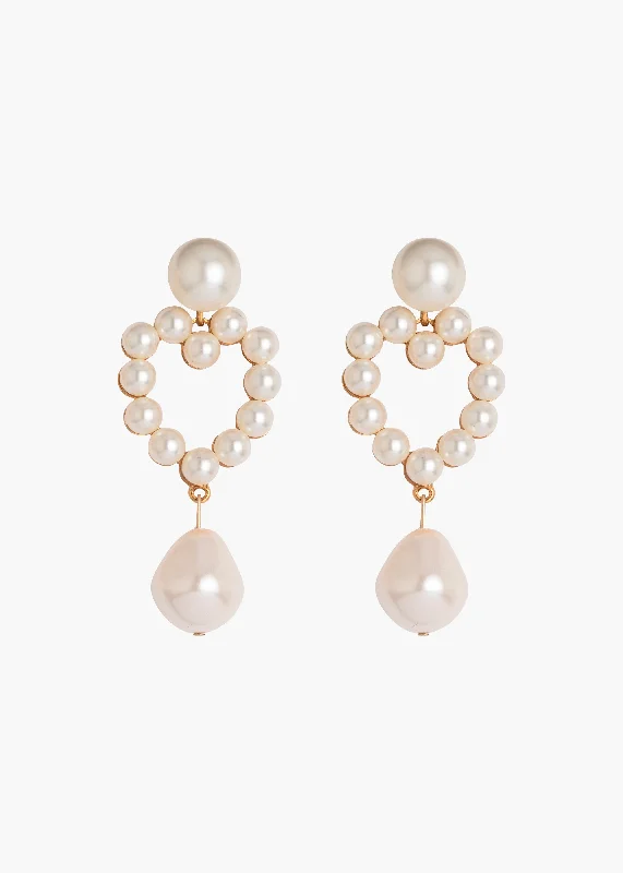 Casey Earrings -- Pearl