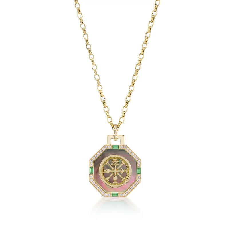 Octagonal Ruota Wheel Pendant